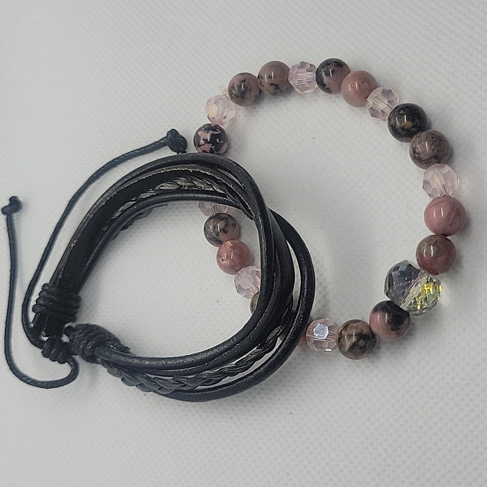 Paragon Legacy Natural Stone Bracelet (pink and charming)